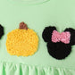 Light green character french knot ruffle bubble