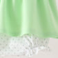 Light green character french knot ruffle bubble
