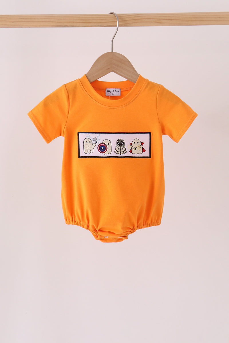 Orange ghost embroidery bubble