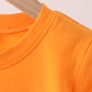 Orange ghost embroidery top