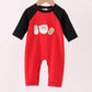 Red Milk Cookies French Knot Romper
