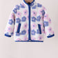 Blue floral fleece jacket