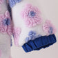 Blue floral fleece jacket