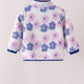 Blue floral fleece jacket