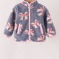 Blue bow fleece jacket