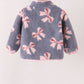 Blue bow fleece jacket