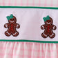 Pink Plaid Gingerbread Embroidery Bloomer Set