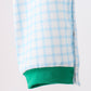 Blue Plaid Gingerbread Embroidery Romper