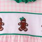 Pink Plaid Gingerbread Embroidery Ruffle Dress