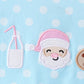 Blue Milk Santa Cookies Ruffle Dress