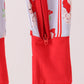 Blue santa claus bamboo zipper romper