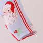 Blue santa claus bamboo zipper romper