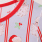 Blue santa claus bamboo ruffle dress