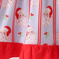 Blue santa claus bamboo ruffle dress