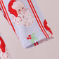 Blue santa claus bamboo ruffle dress