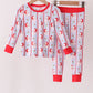 Blue santa claus bamboo pajama set