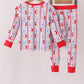 Blue santa claus bamboo pajama set