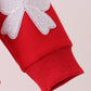 Red bow sequin mom&me top