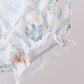 Blue pumpkin embroidery ruffle bloomer set