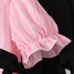 Pink ghost applique stripe pants set