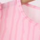 Pink ghost applique stripe pants set