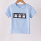 Blue ghost embroidery top