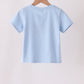 Blue ghost embroidery top