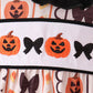 Pumpkin bow embroidery ruffle bubble