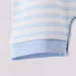 Blue stripe spider embroidery romper
