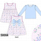 Pink floral bow 2pc set