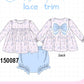 Pink floral bow bloomer set