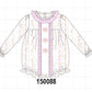 Pink floral turkey embroidery ruffle bubble