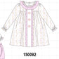 Pink floral turkey embroidery ruffle dress