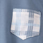 Blue plaid pocket bubble