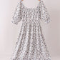 Teal floral mom dress