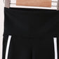 Black Flare Double Side Stripe Active Pants