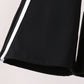 Black Flare Double Side Stripe Active Pants
