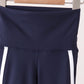 Navy Flare Double Side Stripe Active Pants