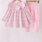 Pink Pearl Bow Floral Set