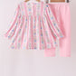 Pink Pearl Bow Floral Set