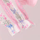 Pink Pearl Bow Floral Bloomer Set