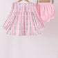 Pink Pearl Bow Floral Bloomer Set