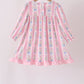 Pink Pearl Bow Floral Dress