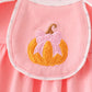 Pink pumpkin embroidery dress