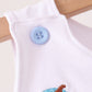 Blue pumpkin embroidery gingham jonjon
