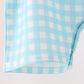 Blue pumpkin embroidery gingham jonjon