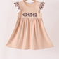 Leopard pumpkin applique dress