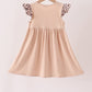 Leopard pumpkin applique dress
