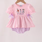 Pink goose embroidery bubble