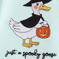 Blue goose embroidery top